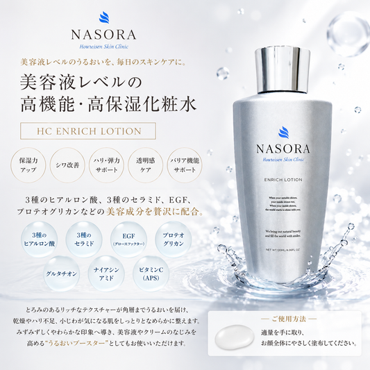 ほうれい線・シワ治療専門クリニックが作った化粧水｜HCエンリッチローション
